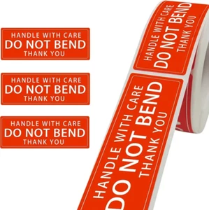 100pc Do Not Bend Handle With Care 1x3" Stickers Packaging Box Mailing Labels - Picture 1 of 1