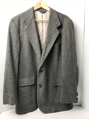 Abrigo deportivo Pendleton gris 100 % lana para hombre gamuza codos etiqueta 42 largo hecho en EE. UU. Foto 1 de 4