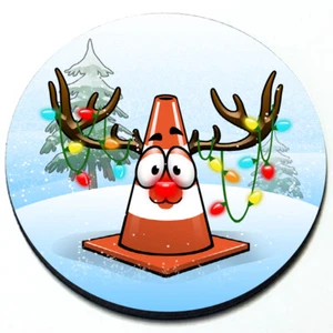 Reindeer Road Cone - Winter Christmas Magnet Grill Grille Badge for MINI Cooper - Foto 1 di 3