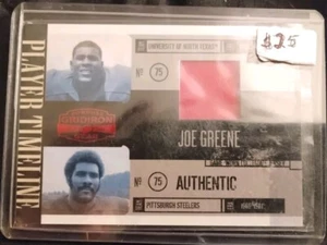 Camiseta deportiva Donruss Gridiron Gear #PT-16 2006 Joe Greene línea de tiempo del jugador muestra - Imagen 1 de 1