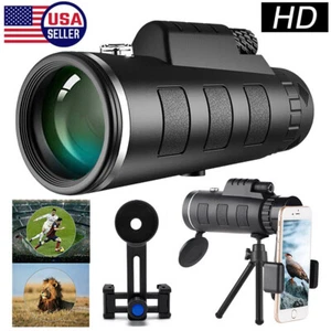 Day/Night Vision 80x100 Zoom HD Monocular Starscope Monocular Telescope BAK4 US - Picture 1 of 16