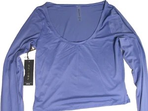 NEW Aritzia Golden Long Sleeve Tee Size Large Nightshade Blue Butter Activewear - Picture 1 of 6