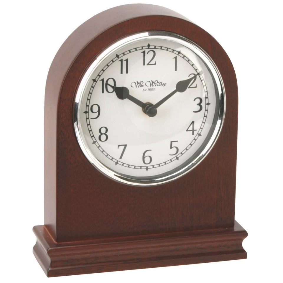 Wm.Widdop Arched Walnut Wood Mantel Clock with Arabic Dial - Image 1 of 1