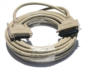 25FT IEEE1284 DB25 Male Centronics CN36 Male Parallel Printer Cable PCCables.com - Picture 1 of 1