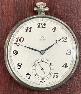 Antique Hi Grade Chronometer SIGMA 1900's Swiss Pocket Watch …TJ115 - Picture 1 of 6