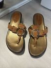 Cole Haan Nikeair Leather  Tan Sandals Flip Flops Thong Open Toe Size 11B