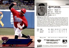 Cory Doyne 2007 Choice Norfolk Tides #13 Card *AutographDen*