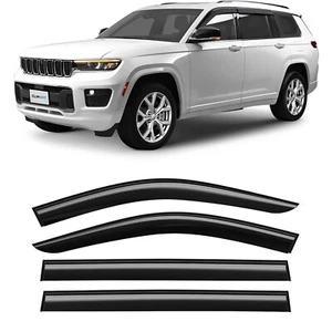 Sun Rain Visors Wind Rain Guards for 2021-2025 Jeep Grand Cherokee L - Picture 1 of 10