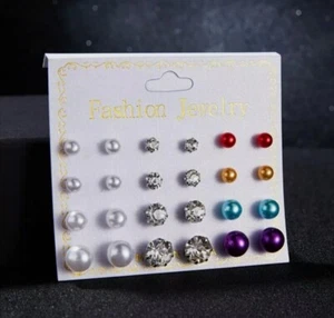 LOTE 12 PARES PENDIENTES / LOT 12 EARRINGS - Imagen 1 de 1