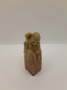 Vintage Confusious Soapstone Stamp Seal Ink  - Bild 1 von 4