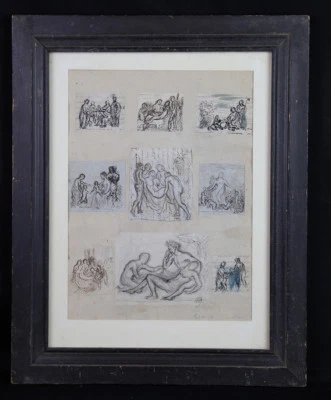 Camille BELLANGER (1853-1923) scènes de la vie du Christ dessins Saint-Cyr - Photo 1/4