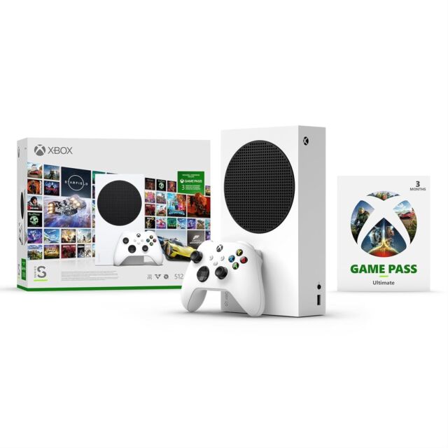 Xbox Series XS Consoles - Package Microsoft Xbox Series S 512 GB  All-Digital Console (Disc-free Gaming) White and 24mo Xbox Game Pass  Ultimate membership Xbox All Access Xbox Series S Multi 