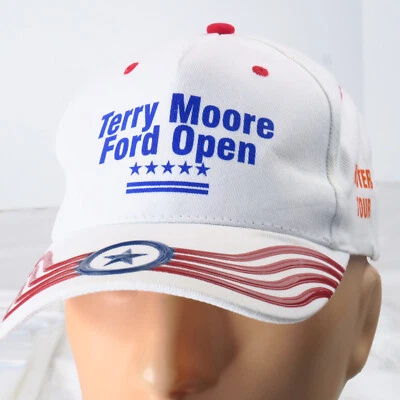 Terry Moore Ford Open Hooters Tour Red White Blue Strapback Stars Stripes Countr - Image 1 of 4