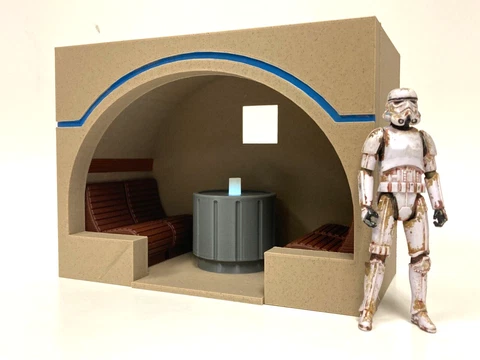 CUSTOM STAR WARS CANTINA ROOM for 3.75 IN FIGURE DIORAMA MOS EISLEY HAN GREEDO Cover