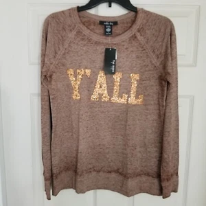 Sable Sky Y'ALL Long Sleeve Shirt Womens Size small - Picture 1 of 5