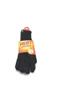 Heat Lockers Damas Talla Única Guantes Negros Tejidos Térmicos Revestimiento Piel Nuevo con Etiquetas - Imagen 1 de 2