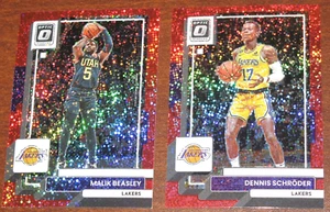 2022-23 NBA Donruss Optic (2) Red Sparkle Dennis Schroder & Malik Beasley Prizm - Picture 1 of 2
