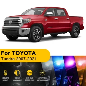 Multicolor Interior LED Light Fits TOYOTA Tundra 2007-2021 Package Kit 12X +TOOL - Picture 1 of 17