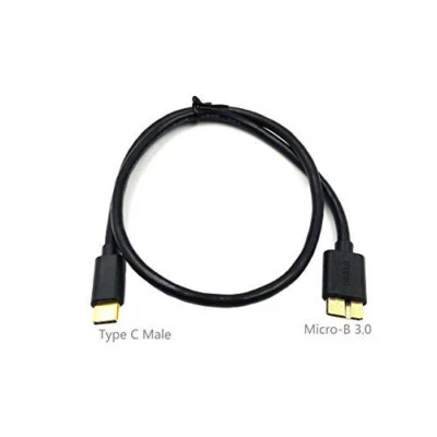 USB 3.1 Type C Male to USB 3.0 Micro B Male Plug Data Sync Connector Cable Cord - Image 1 of 3