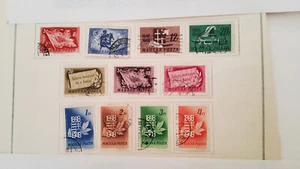 Hungary 1948 100th Anniversary of insurrection set of 11 stamps used - Picture 1 of 1