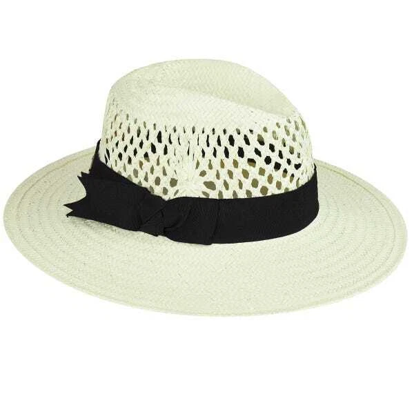 BETMAR NEW YORK Monaco Paja Ventilada Fedora 1sfm Talla Única SOMBRERO MÁS VENTILADO Foto 1 de 1