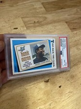 Hank Aaron Vintage Baseball Card PSA 8 Topps Braves Collector Card HOF 1989 GIFT