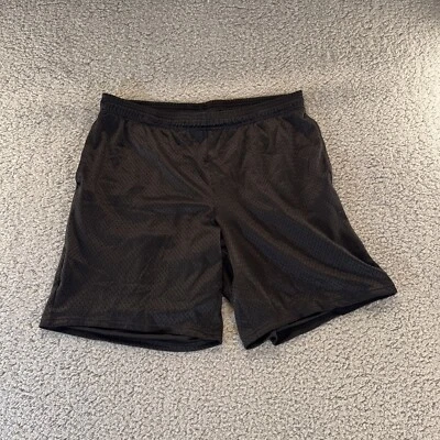 Shorts BCG masculino tamanho grande preto malha atlética basquete respirável - Imagem 1 de 4