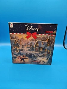 Thomas Kinkade Disney 1000 pc Puzzle Mickey's Victorian Christmas - Picture 1 of 6