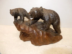 ANTIQUE BLACK FOREST CARVED BEARS CA. 1920 - Picture 1 of 6