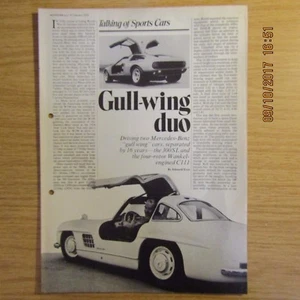 Gull-Wing Duo MERCEDES BENZ 300SL & C111 Autocar Road Test Reprint Brochure 1975 - Picture 1 of 1