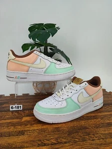 Nike Youth Air Force 1 LV8 White Leather Sneaker Size 6.5Y US - Picture 1 of 9