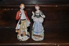 5 old fashioned pottery figures