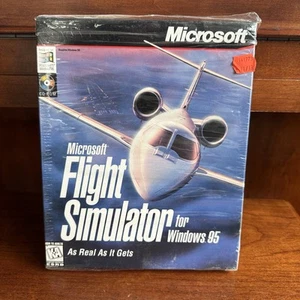 Rare New Microsoft Flight Simulator Version 6.0 for Windows 95 PC SEALED Big Box - Picture 1 of 8