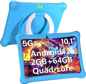 SGIN Kids Tablet 10 Inch Android 12 Tablets 2GB+64GB Storage Free Case Bundle - Picture 1 of 8
