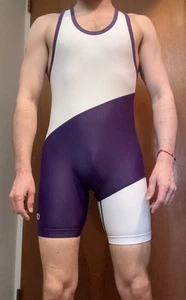 Neu Cliff Keen Eclipse MXS Wrestling Singlet marineblau und weiß Small S - Bild 1 von 7