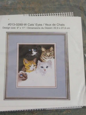 lot JUST A CHART cross stitch patterns boy with crab girl collecting shell CATS - Image 1 of 4