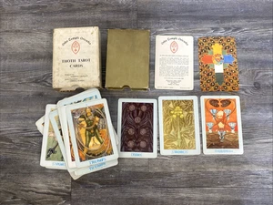 Baraja de tarot vintage Aleister Crowley & Frieda Harris Thoth Weiser 1969 caja blanca - Imagen 1 de 15