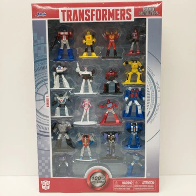 NEW Jada Toys TRANSFORMERS NANO METALFIGS 2in Die-cast 18-Figure Collector Set - Image 1 of 2