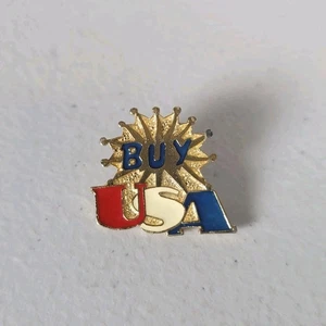 Buy USA American Hat Lapel Pin Badge Emblem Gold Tone Vintage #426 - Picture 1 of 3
