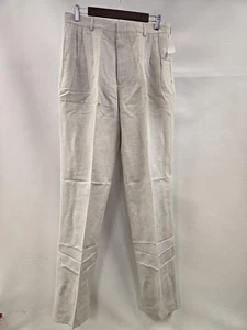 Pantalones de vestir Corbin OTC para hombre beige plisado algodón mezcla de lino pantalones fuera del puño - Imagen 1 de 19