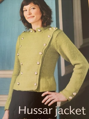 Knitting Pattern Ladies Hussar Military Jacket Jumper In Debbie Bliss Aran - Image 1 of 3