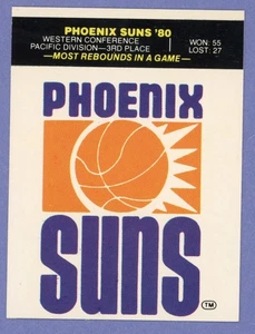 Pegatinas del equipo de baloncesto Fleer NBA 1981-82 Phoenix Suns Team - Imagen 1 de 2