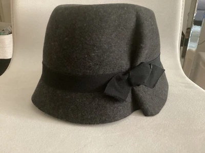 Hugo Boss 100% шерсти ведро шляпа серый ручной работы в Германии размер L XL черный ремешок - Изображение 1 из 4