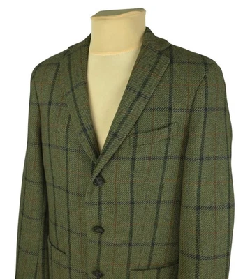 Gant Mens Green Wool Check Tweed Blazer Jacket Size EU 48 (M) - Image 1 of 4