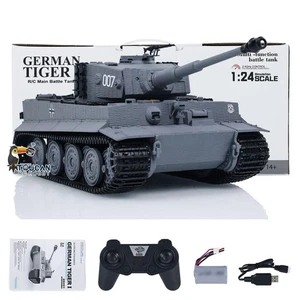1:24 RC Battle Tank Taigen Tiger I Combat Military Tanks Infrared Remote Control - Picture 1 of 12