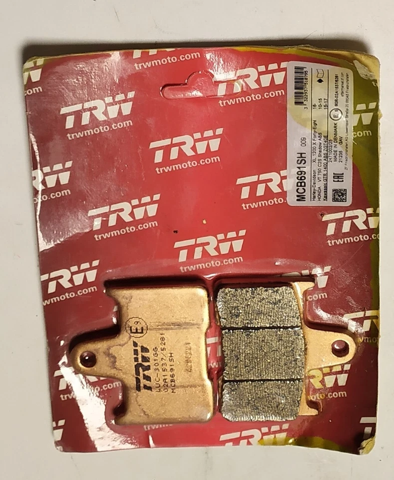 Plaquettes de frein TRW Sinter Street MCB691SH - Photo 1/1