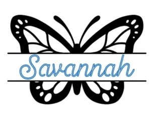Custom Personalized Butterfly Name Wall Decal- Wall Decor for Girls Room Or Door - Picture 1 of 6
