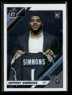 Jeffery Simmons 2019 Donruss Optic #108 Rookie Holo - Image 1 of 2