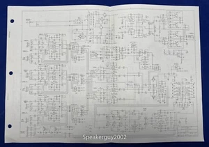 Original Peavey CD-9072 Foldout Schematic & Parts List - Picture 1 of 1