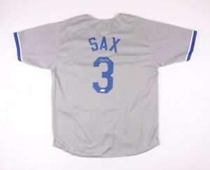 Steve Sax Signed Los Angeles Dodgers Jersey (JSA COA) 1982 Rookie of the Year 2B